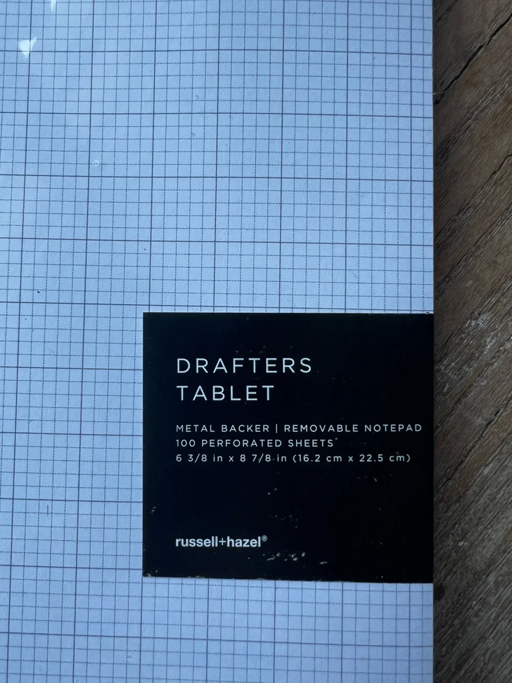 Russell+Hazel Drafting Tablet Notepad - White Grid — New in wrap